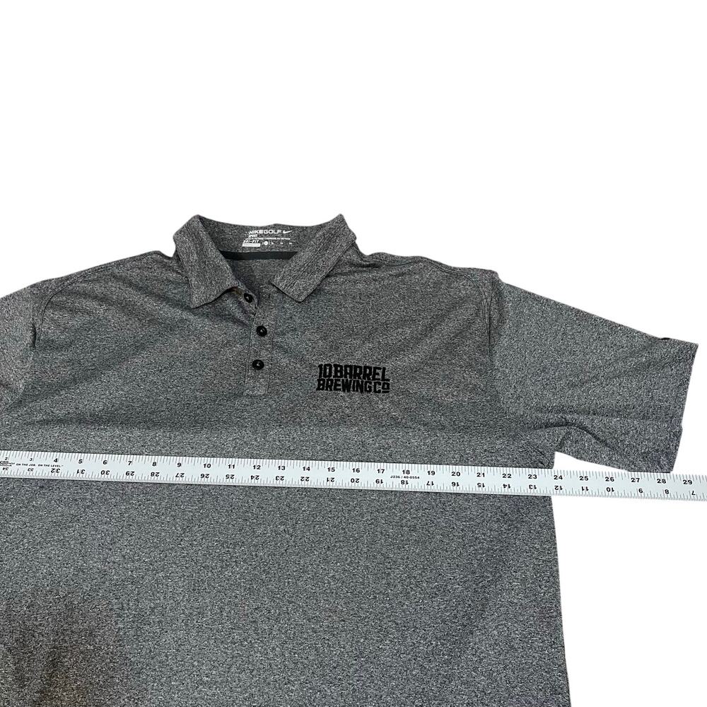 Nike Golf Dri-Fit Polo 10 Barrel Brewing Co Heather Gray XL - Picture 5 of 6